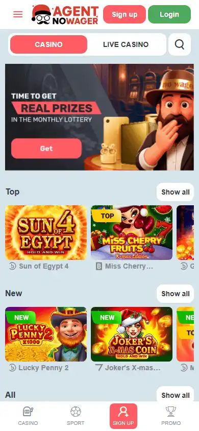 Agent NoWager Casino screenshot 4