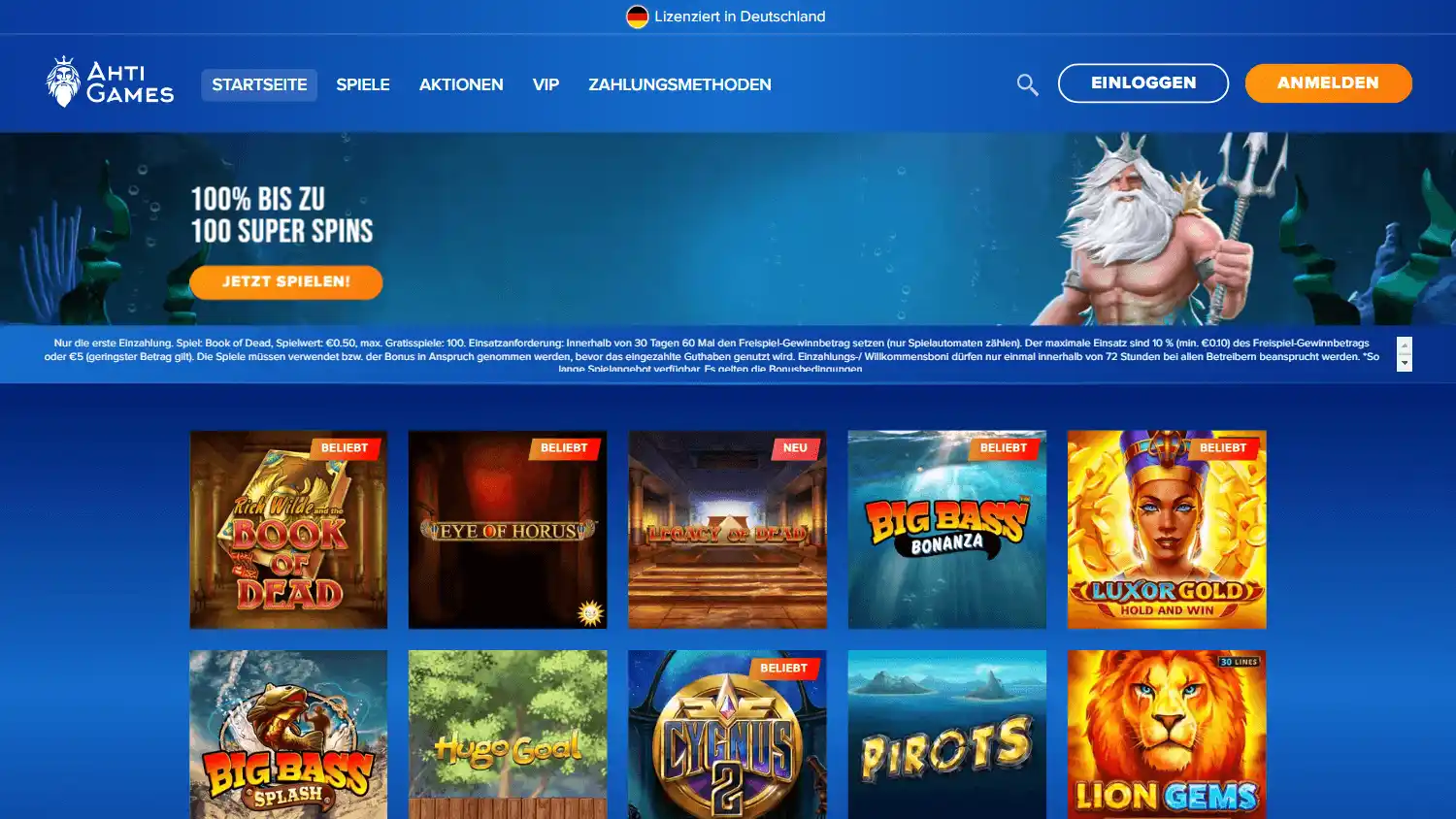 AHTI Games Casino DE screenshot 1