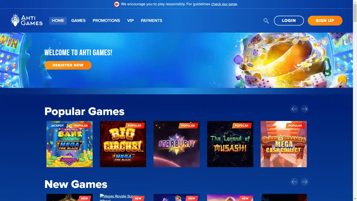 AHTI Games Casino DK screenshot 2