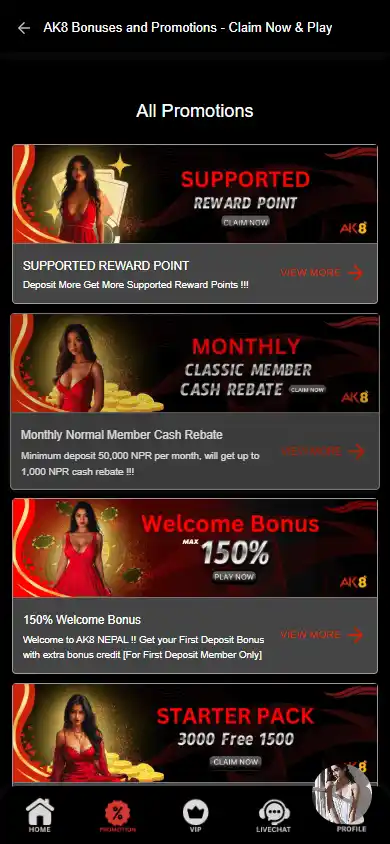 AK8 Casino screenshot 6