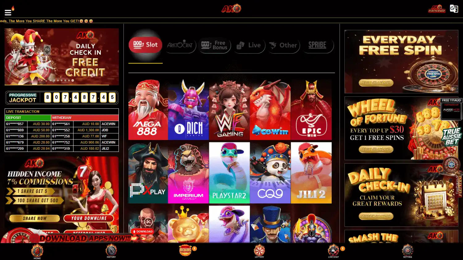 AK8Au Casino screenshot 1