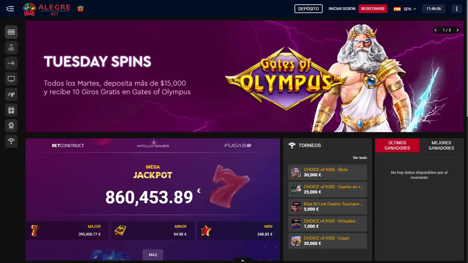 ALEGREBET Casino screenshot 2