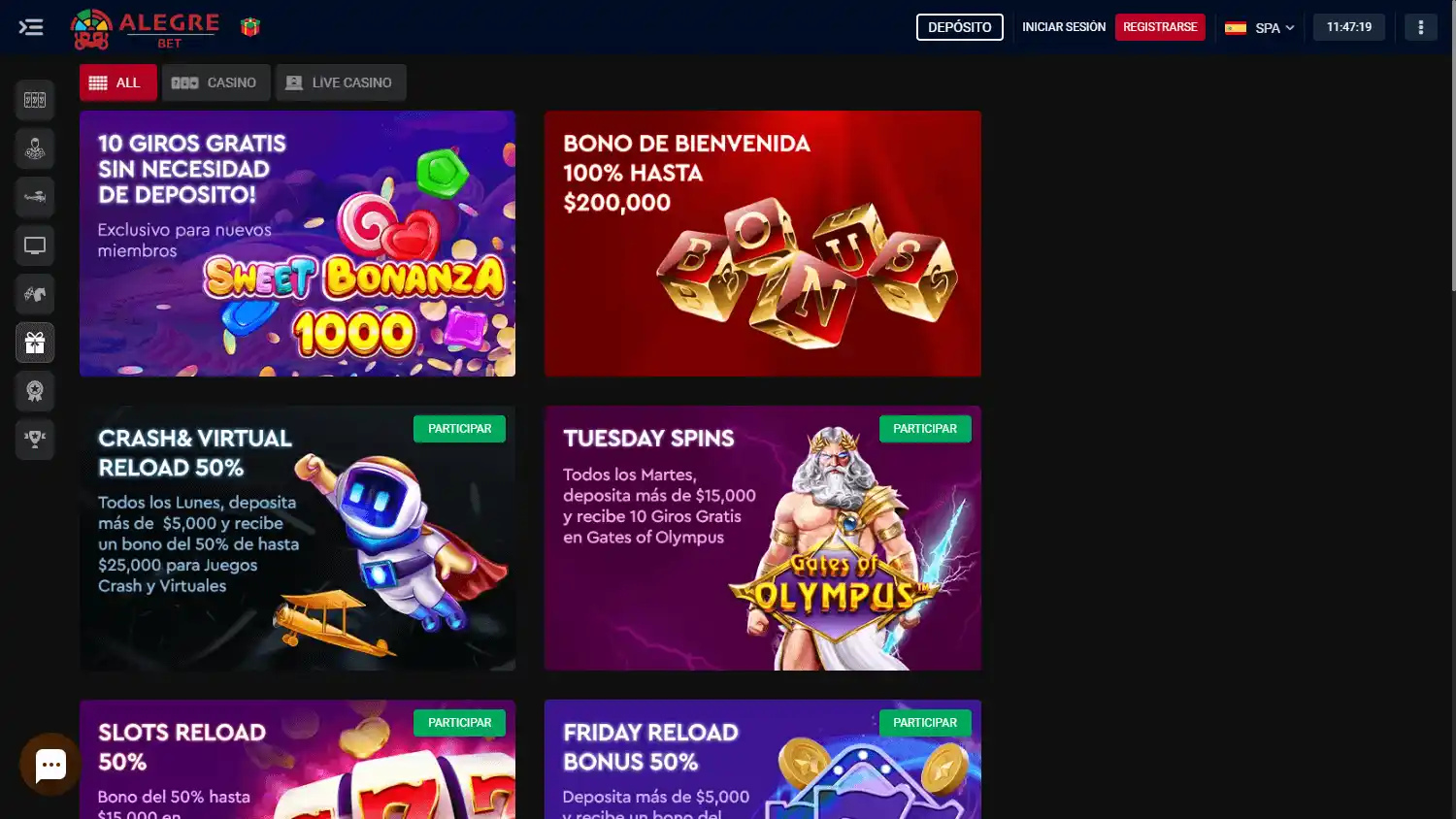 ALEGREBET Casino screenshot 3