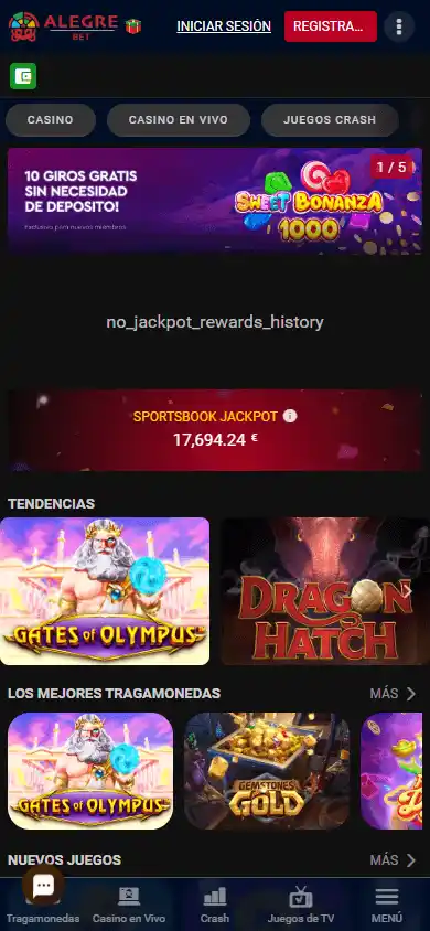 ALEGREBET Casino screenshot 4