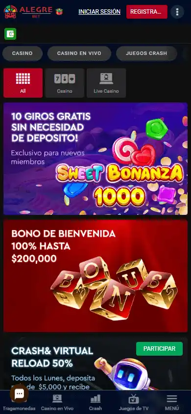 ALEGREBET Casino screenshot 6
