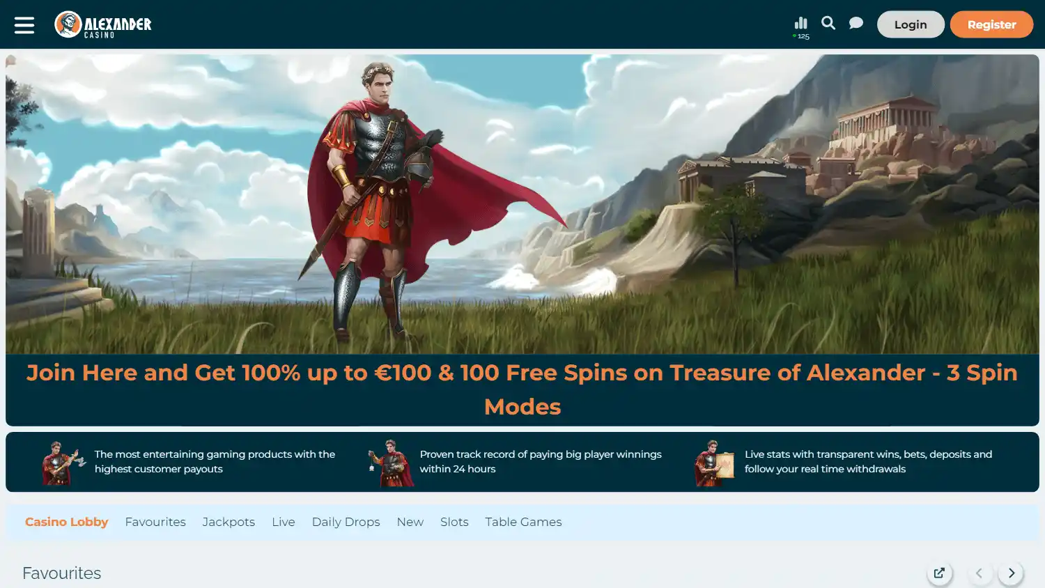 Alexander Casino screenshot 1