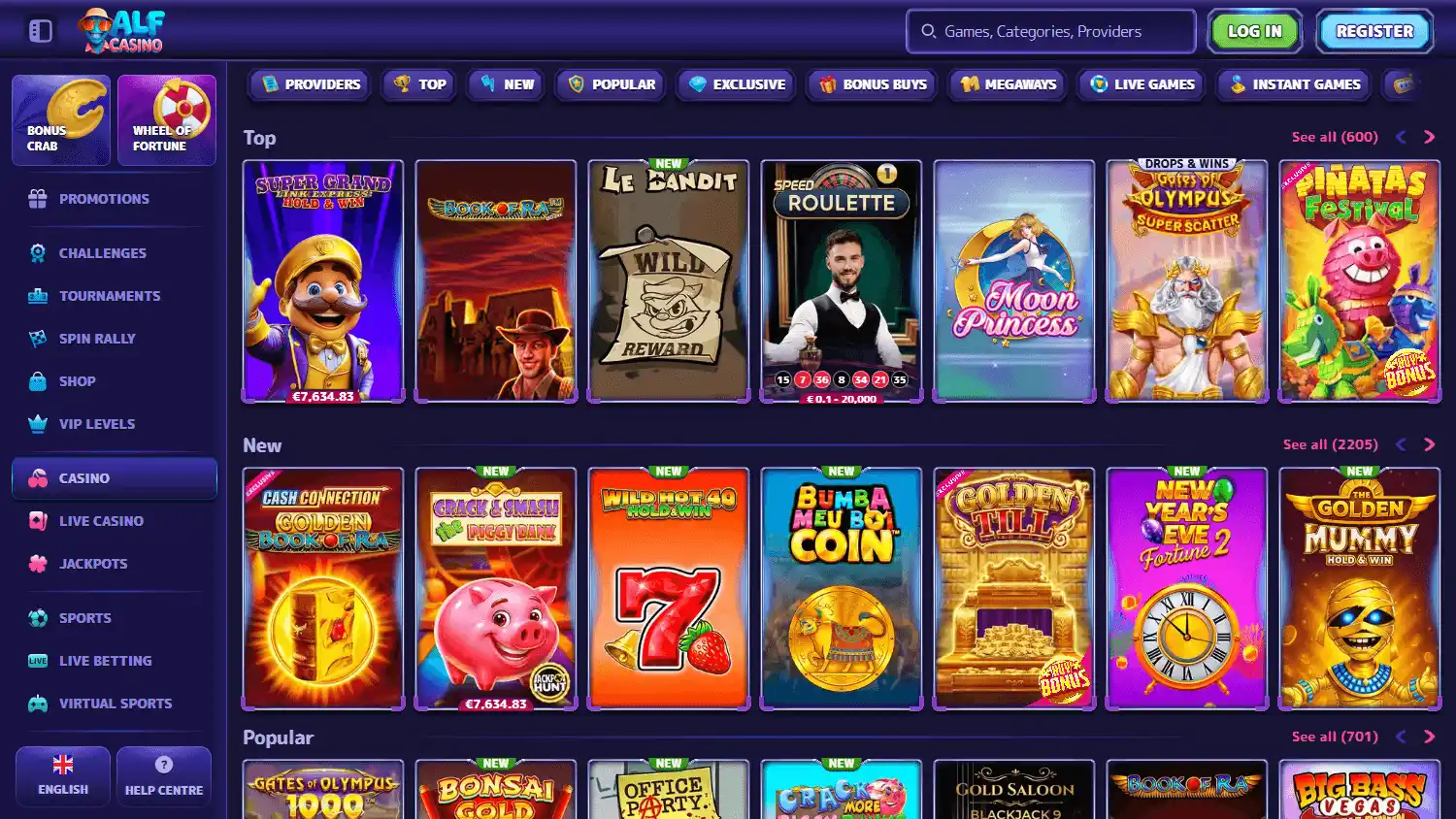 Alf Casino screenshot 2