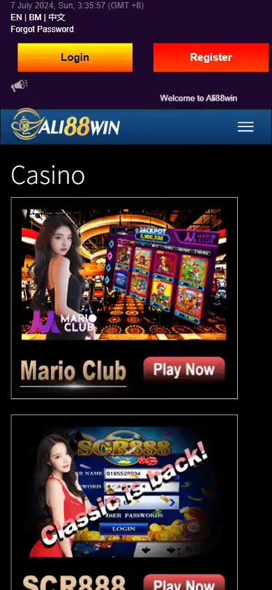 Ali88win Casino screenshot 5