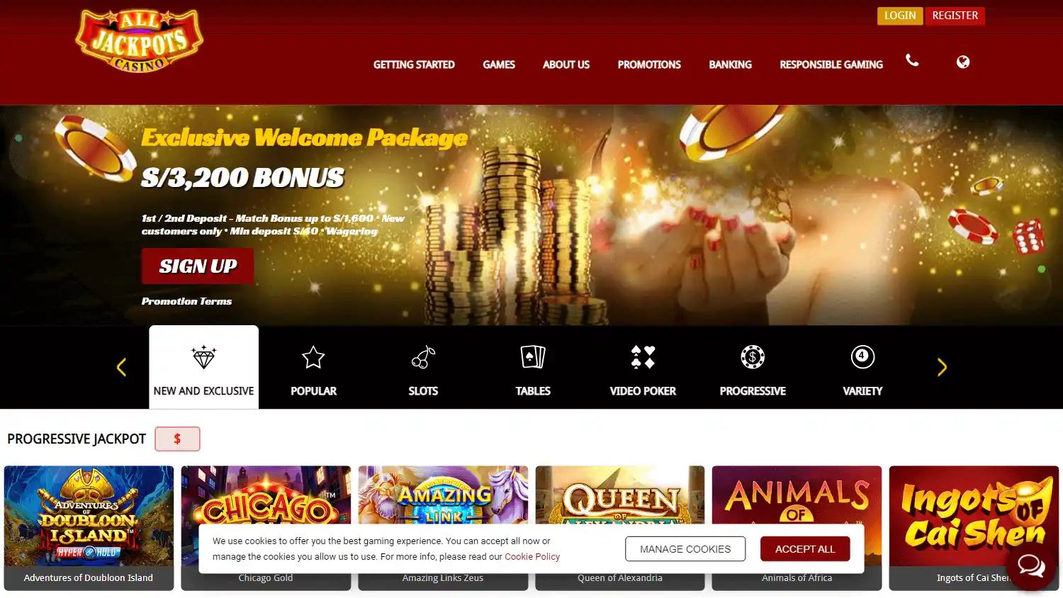 All Jackpots Casino screenshot 1