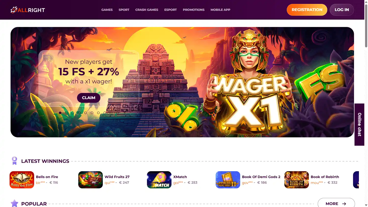 All Right Casino screenshot 1