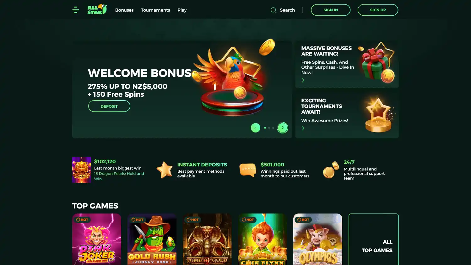 All Star Casino screenshot 1