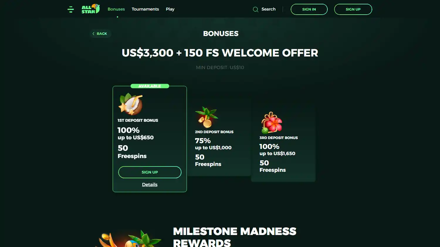 All Star Casino screenshot 2
