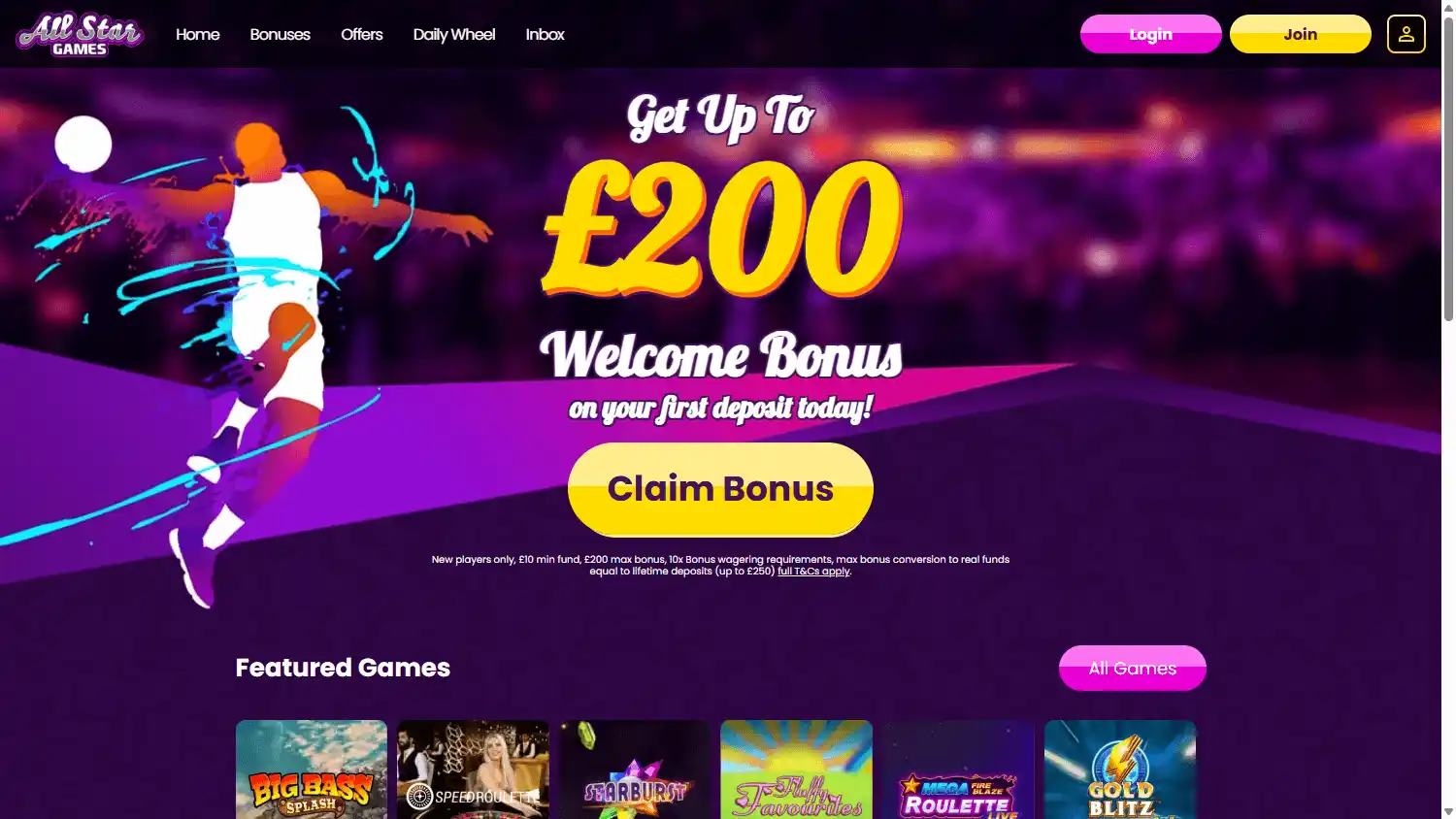 All Star Games Casino NZ screenshot 2