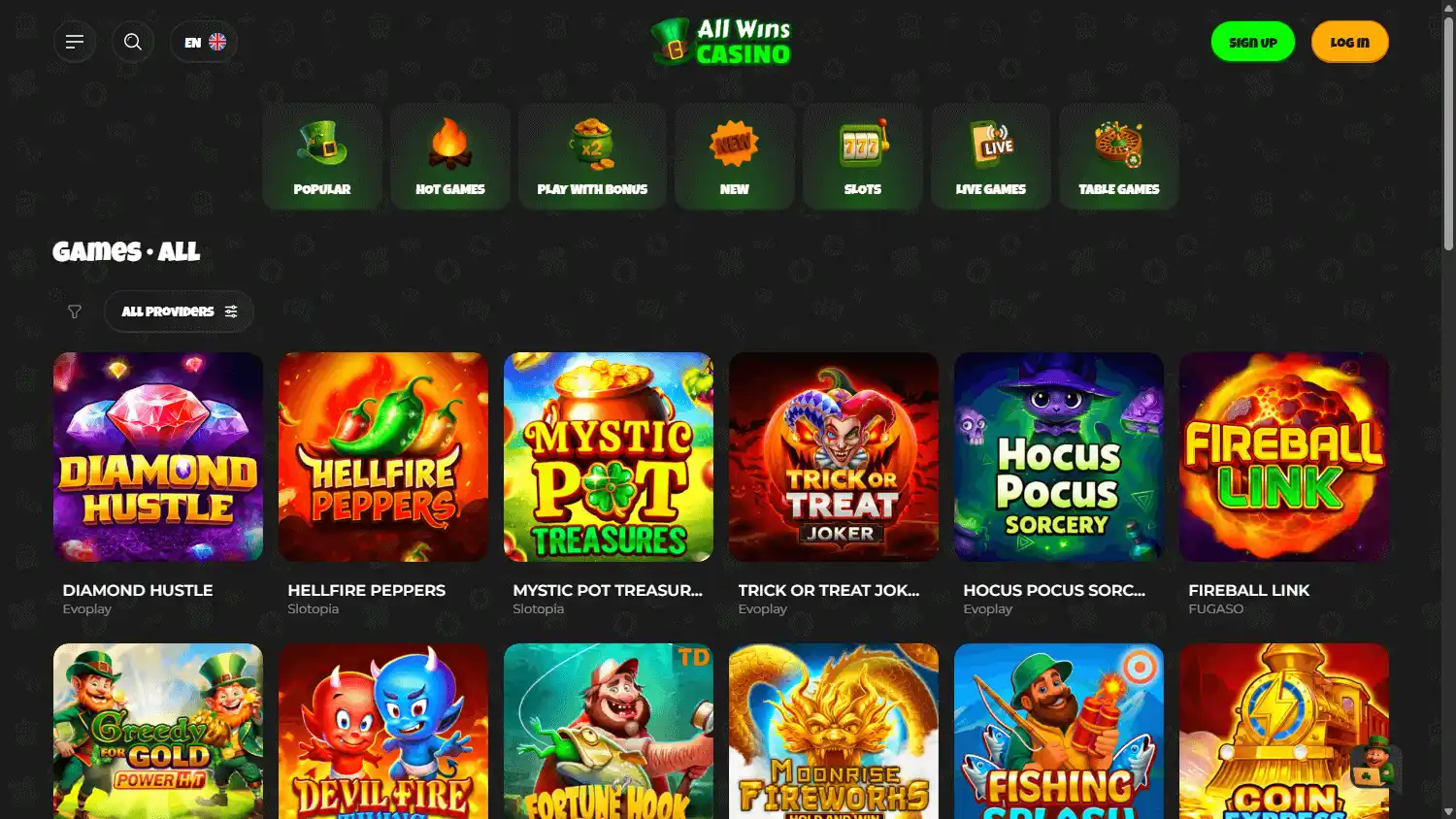 All Wins Casino screenshot 2
