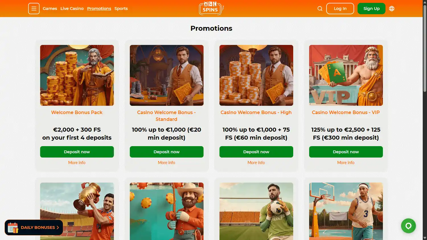 AllSpins Casino screenshot 3