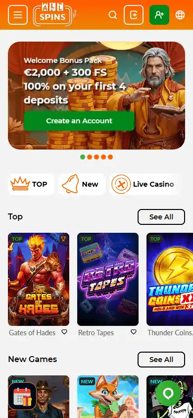 AllSpins Casino screenshot 4