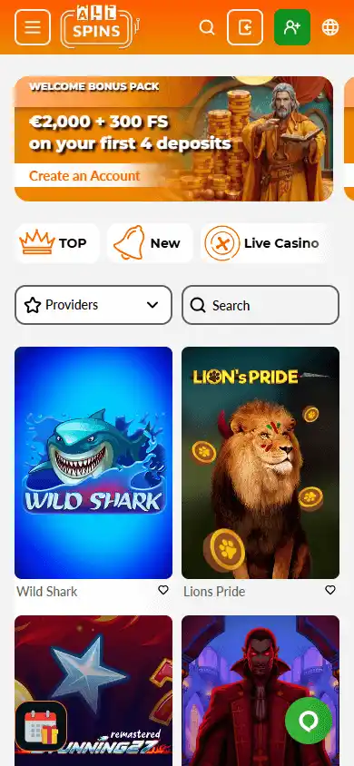 AllSpins Casino screenshot 5