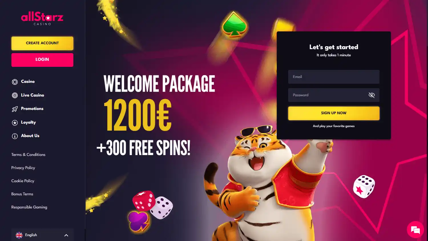 AllStarz Casino screenshot 1