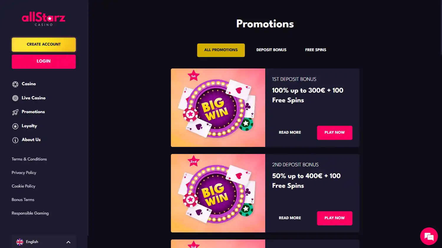 AllStarz Casino screenshot 3