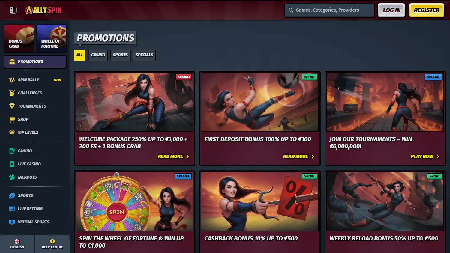 AllySpin Casino screenshot 3