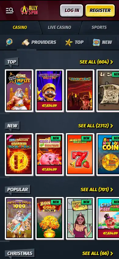 AllySpin Casino screenshot 5