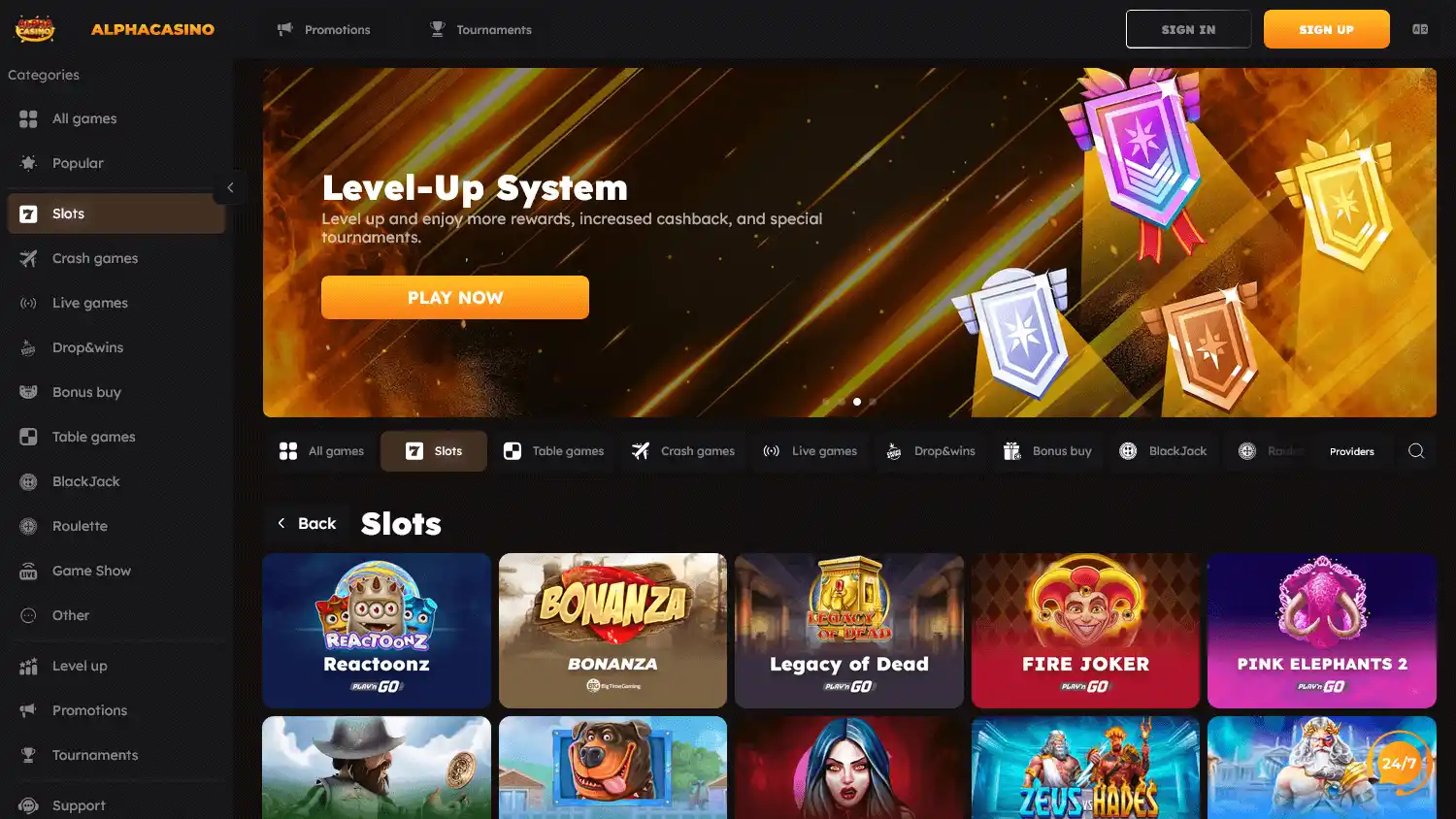 AlphaCasino screenshot 2