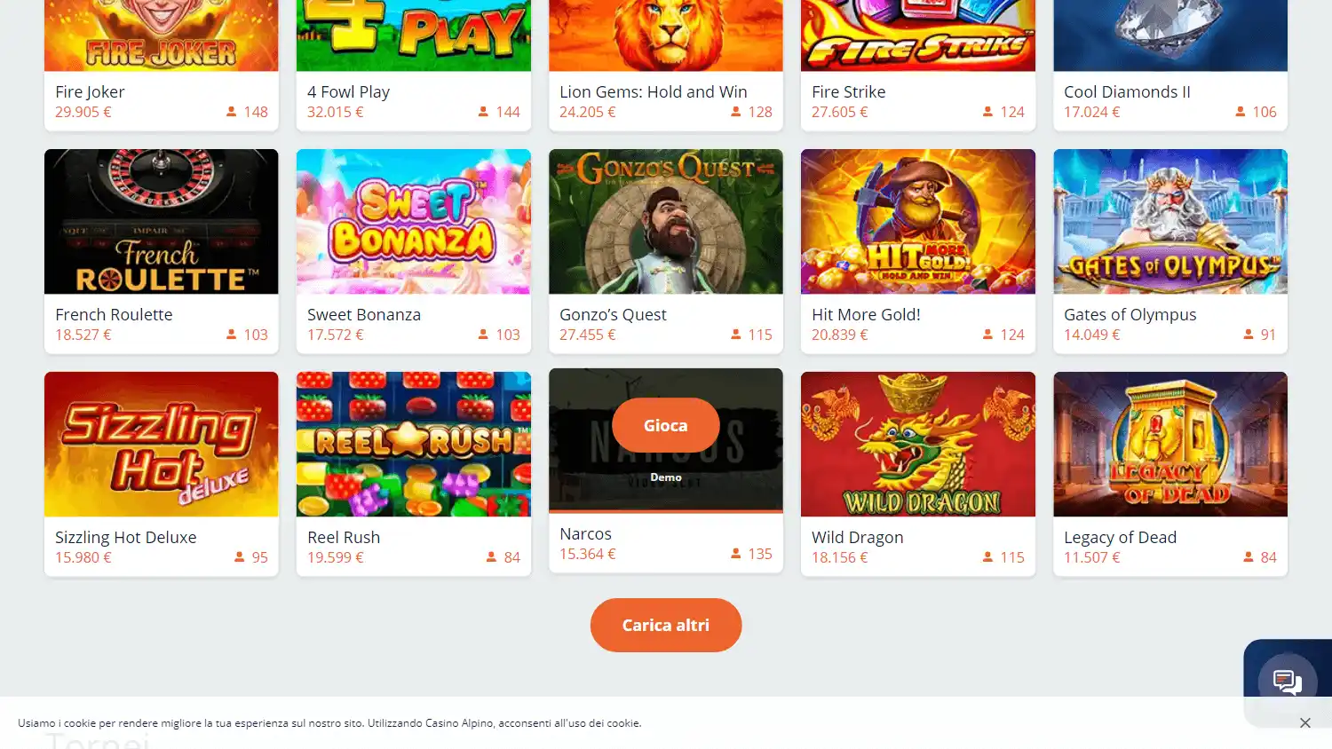 Alpino Casino screenshot 1