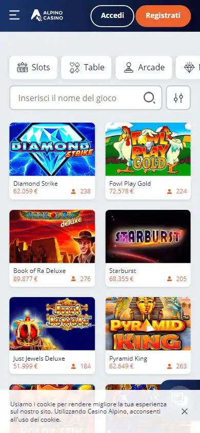 Alpino Casino screenshot 4