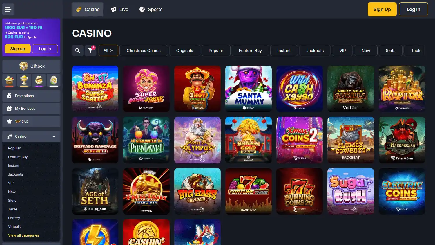 Altaris Casino screenshot 2