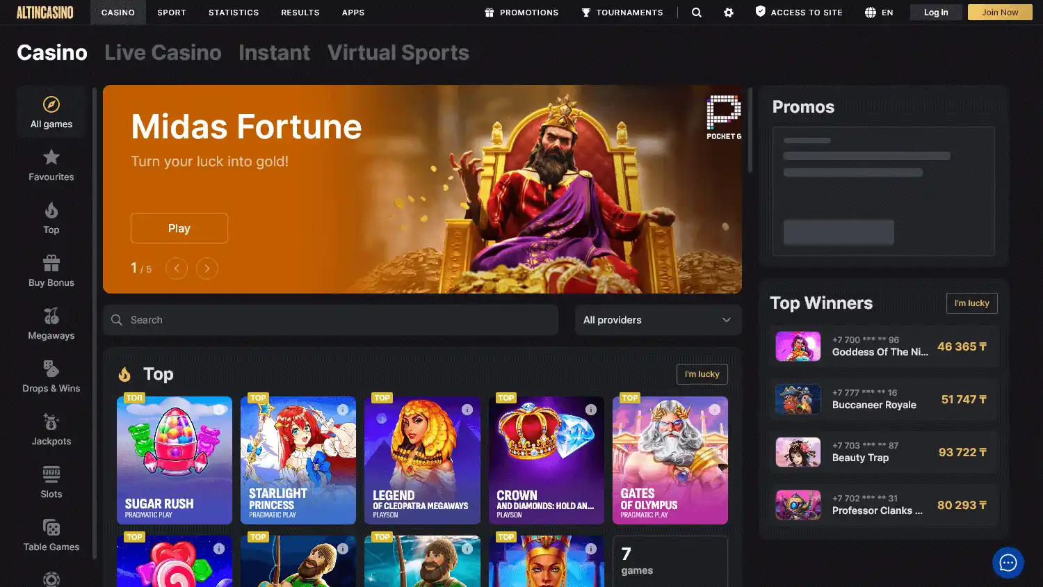 Altin Casino screenshot 2