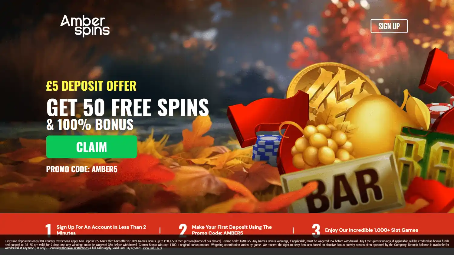 Amber Spins Casino screenshot 3