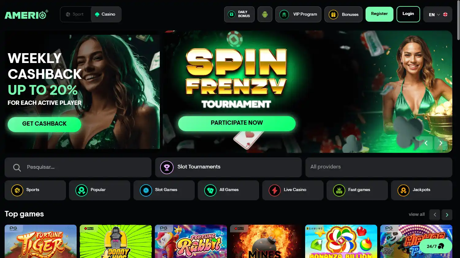 Amerio Casino screenshot 1