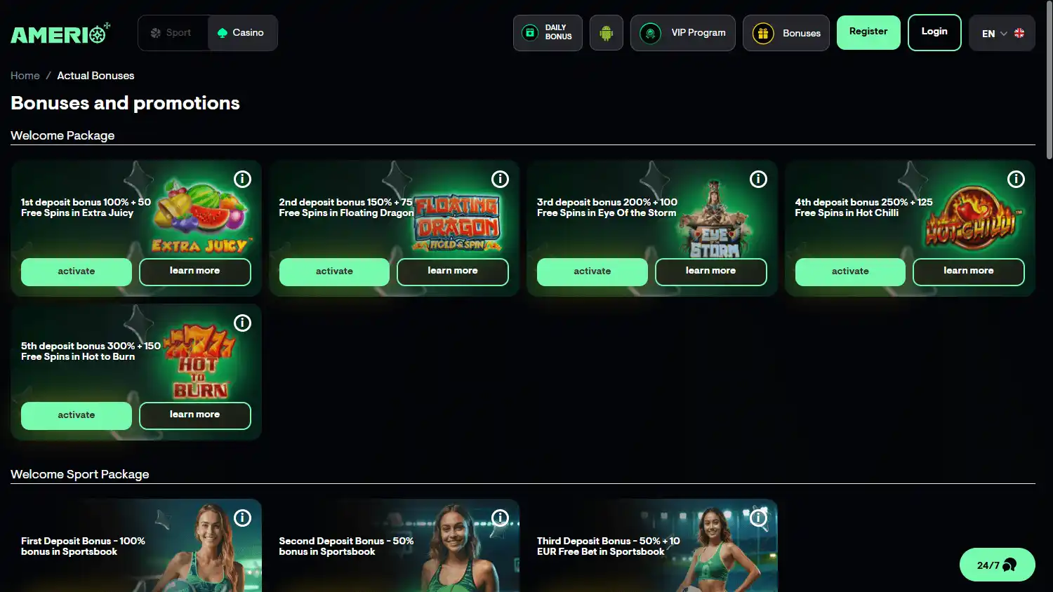 Amerio Casino screenshot 3