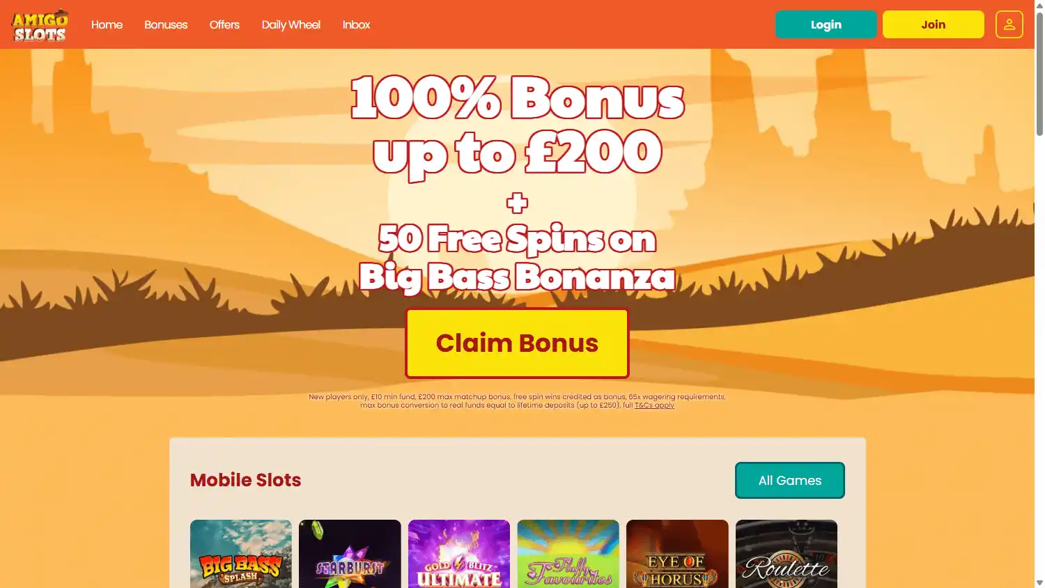 Amigo Slots Casino screenshot 1