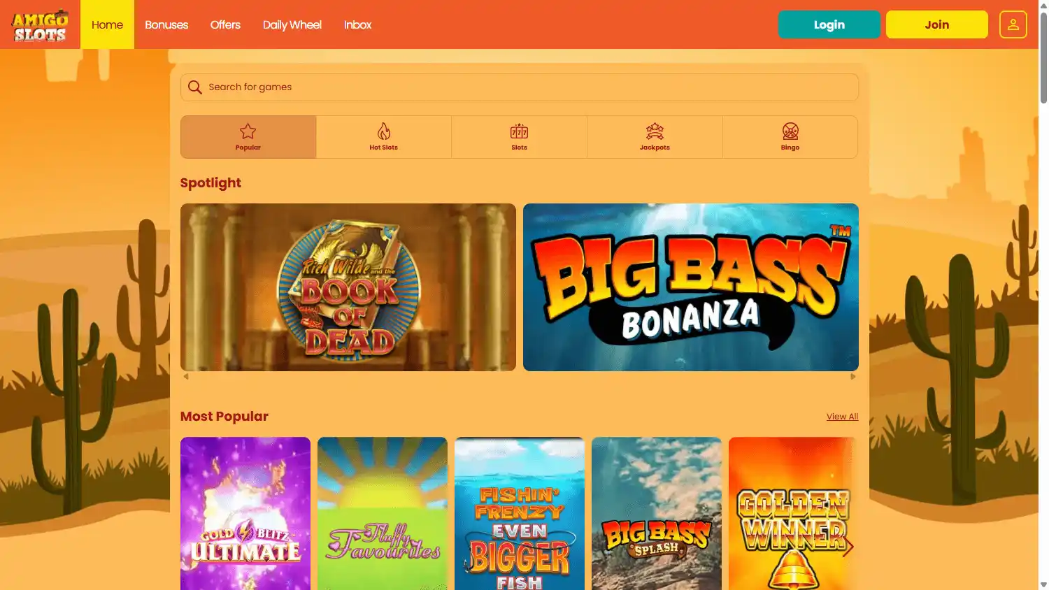 Amigo Slots Casino screenshot 2