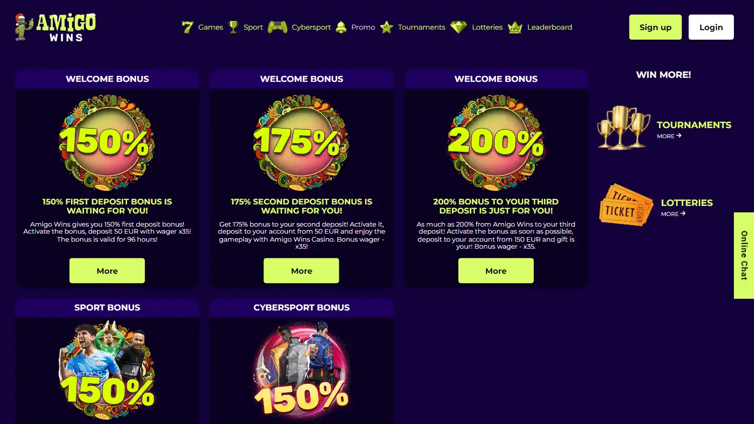 Amigo Wins Casino screenshot 3