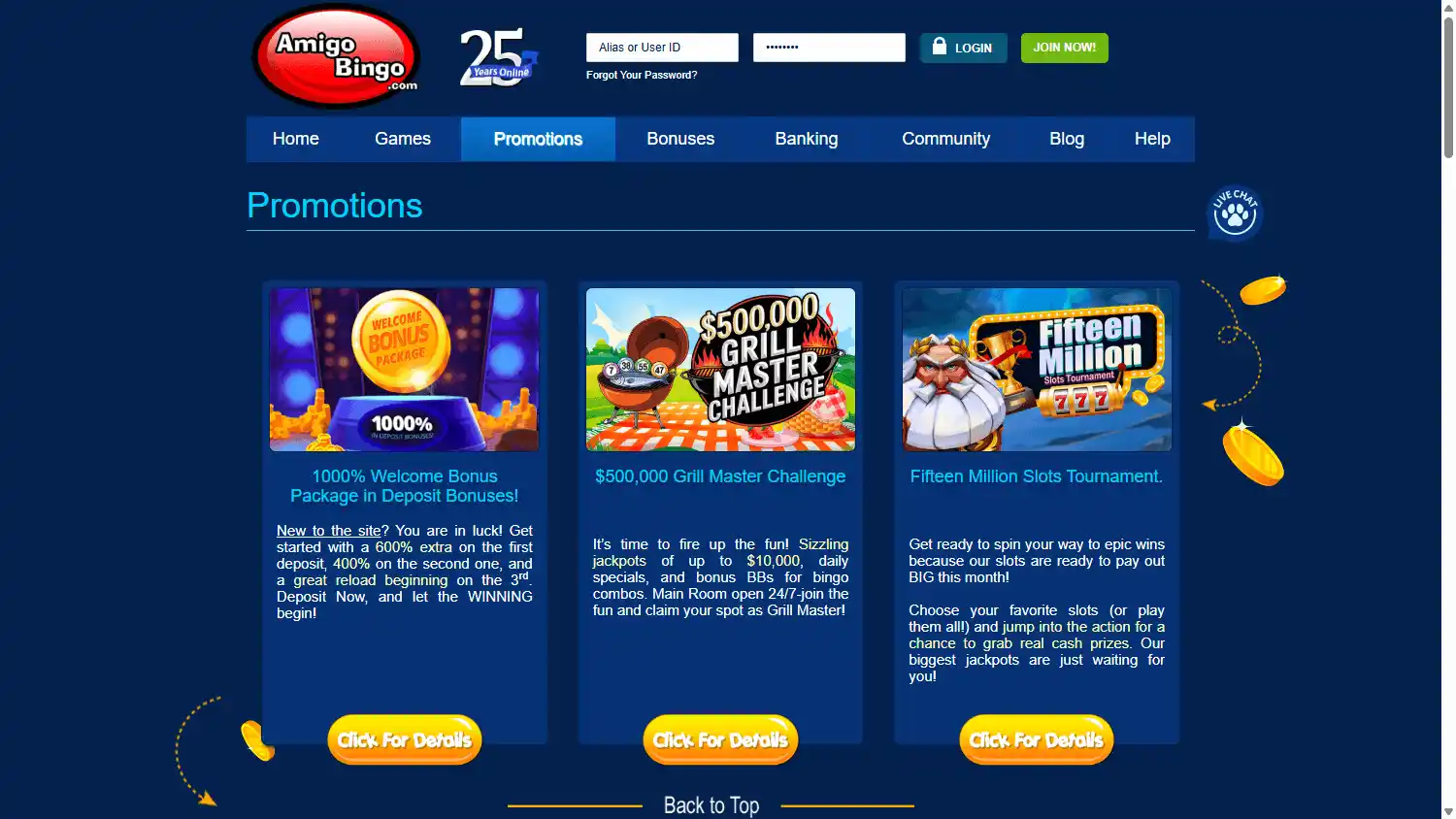 AmigoBingo Casino screenshot 3