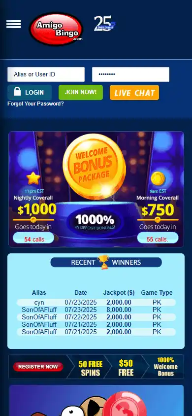 AmigoBingo Casino screenshot 4