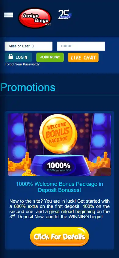 AmigoBingo Casino screenshot 6