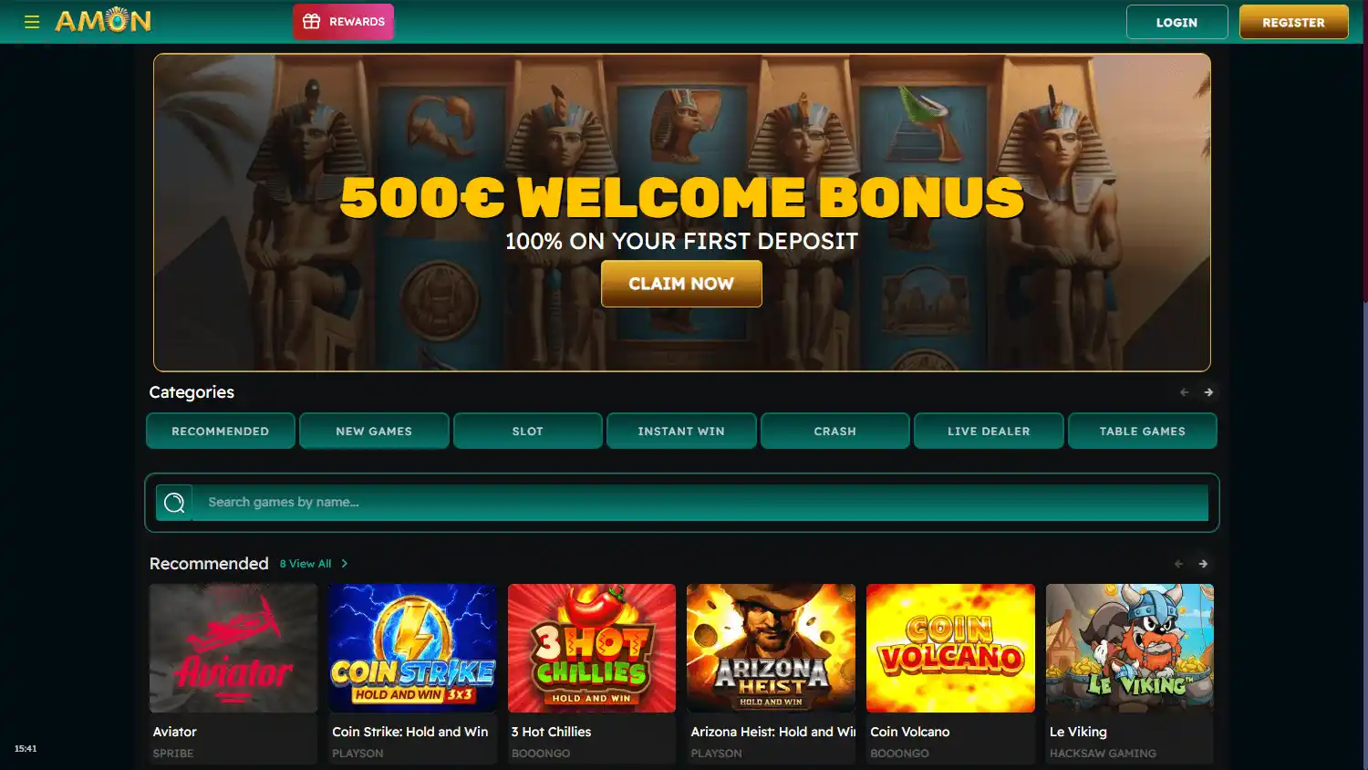 Amon Casino screenshot 1