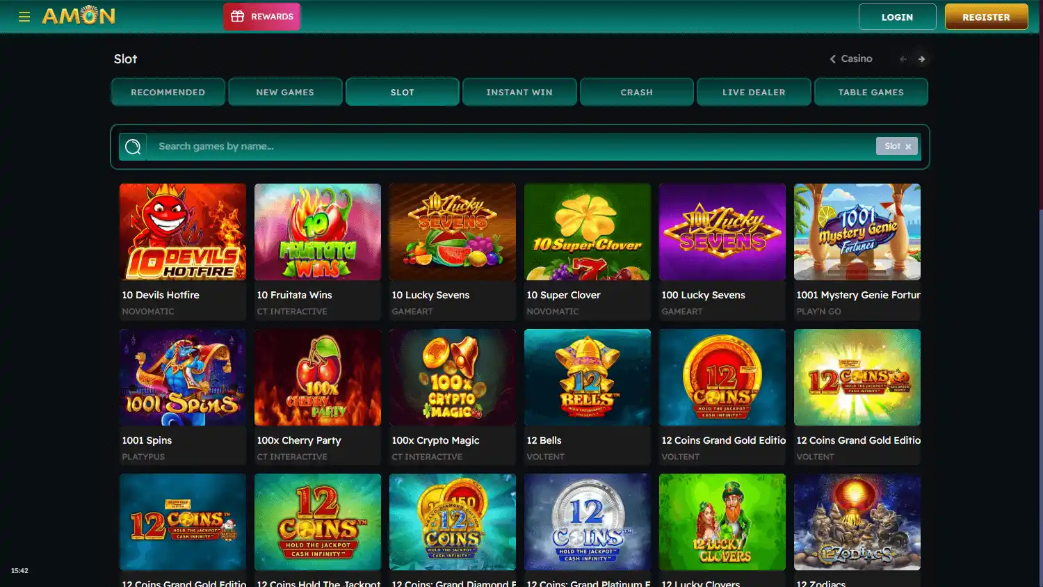 Amon Casino screenshot 2