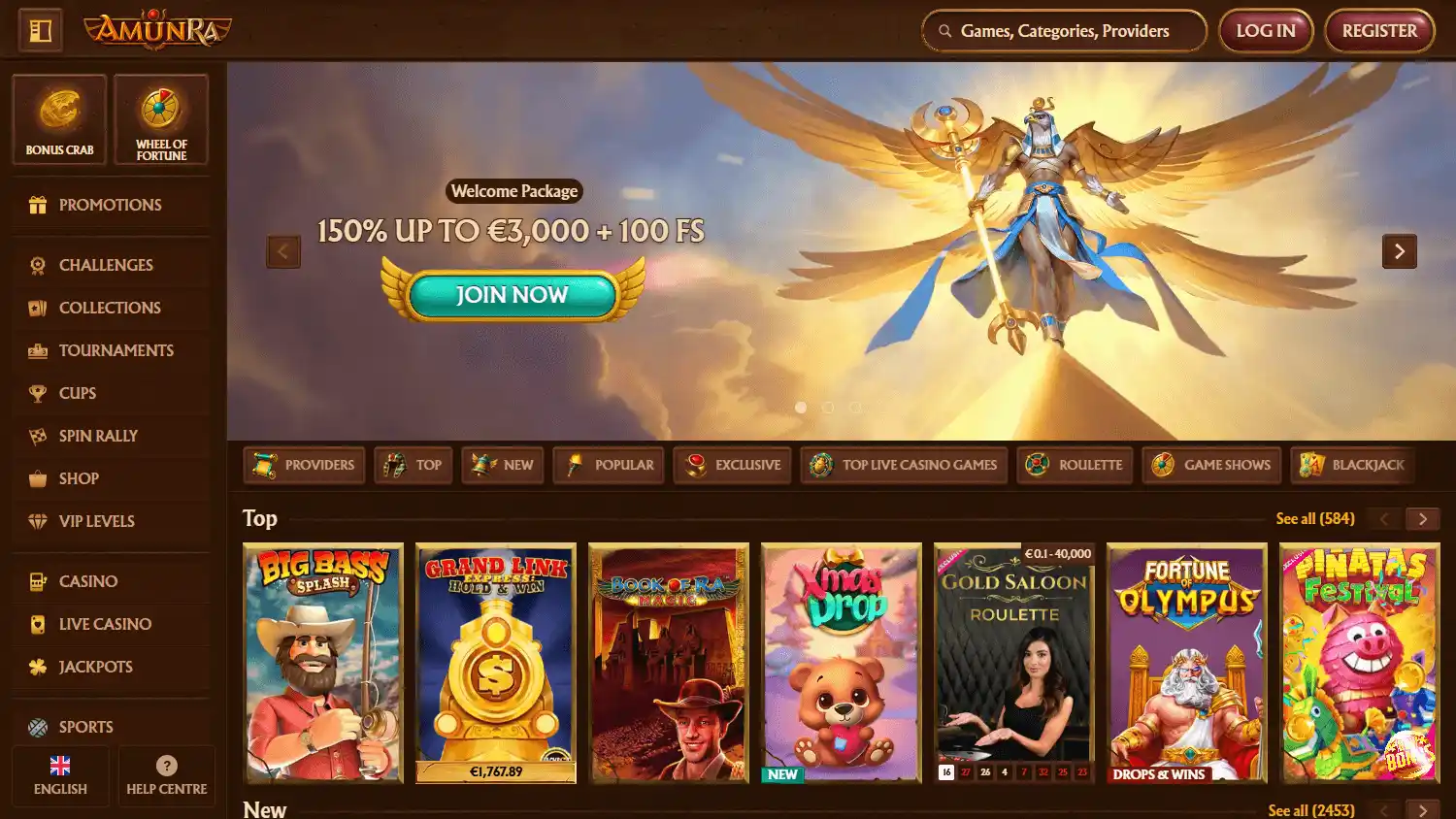 AmunRa Casino screenshot 1