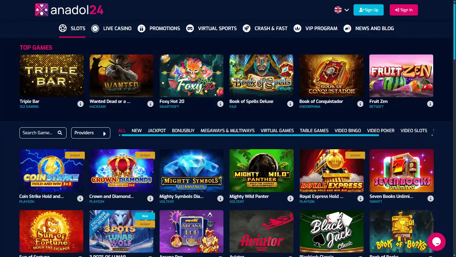 Anadol24 Casino screenshot 2