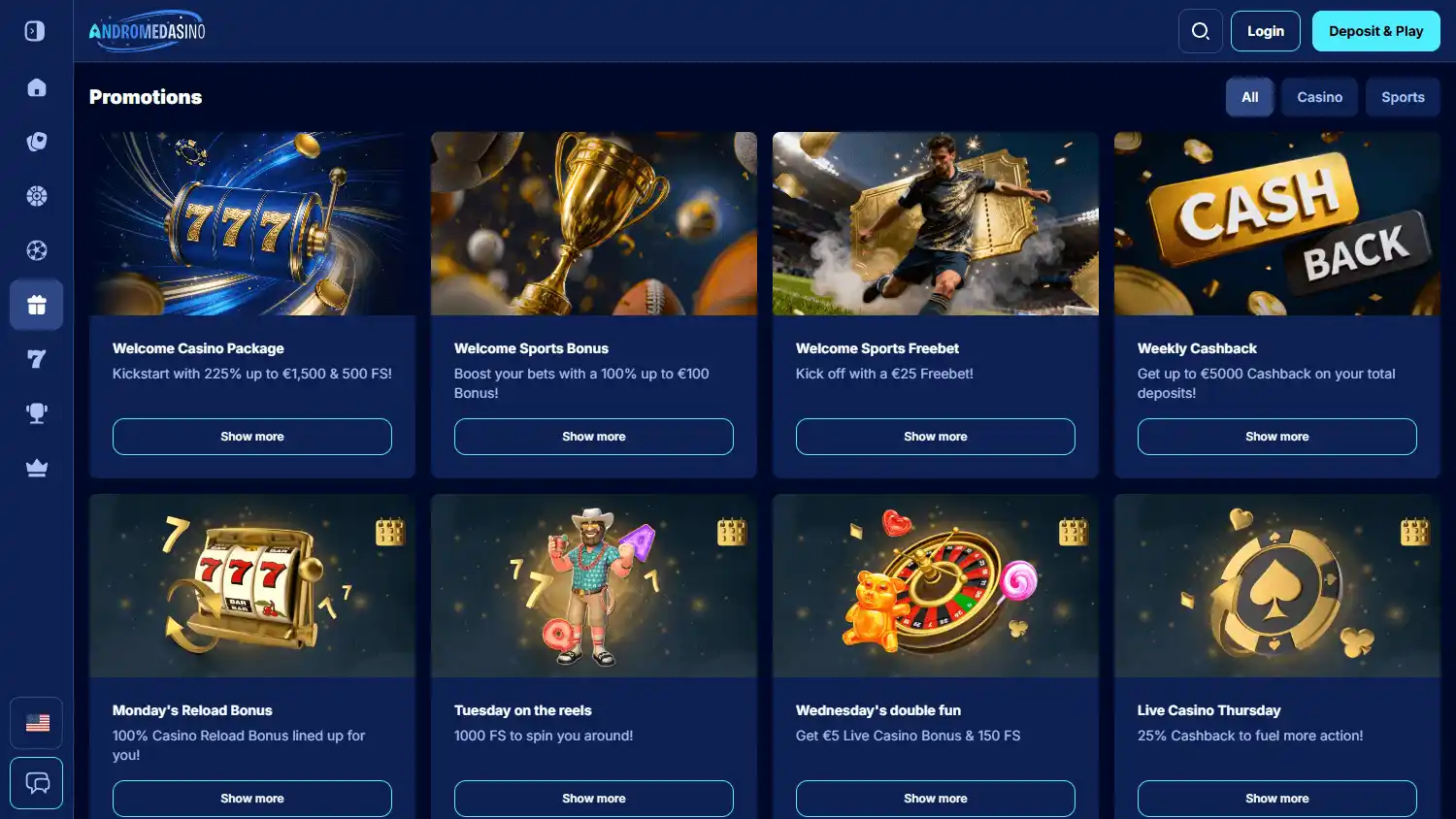 Andromedasino Casino screenshot 3