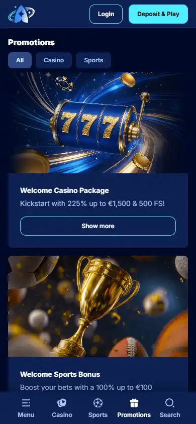 Andromedasino Casino screenshot 6