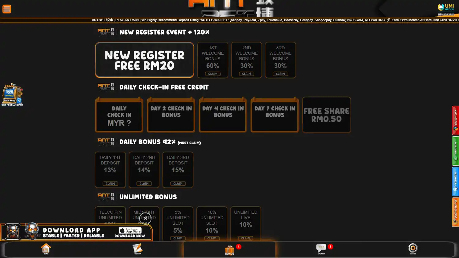 ANTBET Casino screenshot 2
