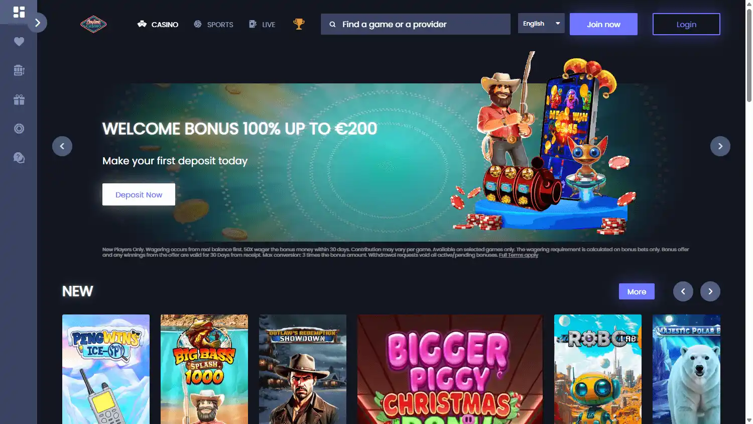 AnyTime Casino screenshot 1