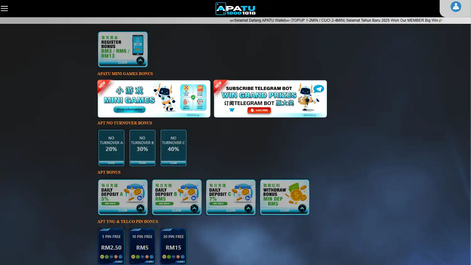 Apatu Casino screenshot 2