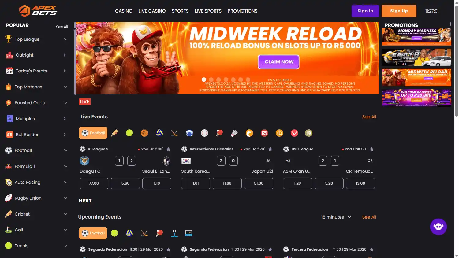 ApexBets Casino screenshot 1