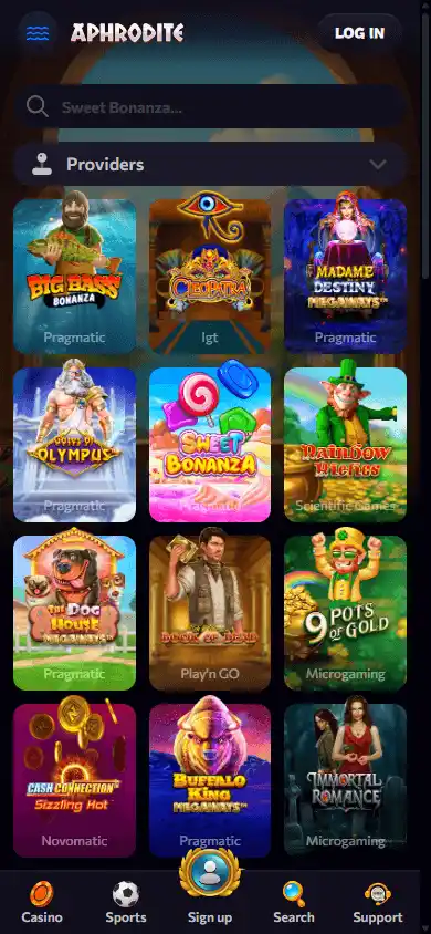 Aphrodite Casino screenshot 5